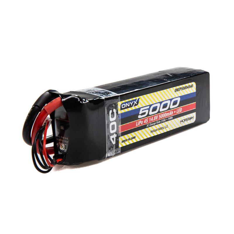 14.8V 5000mAh 4S 40C LiPo Battery: EC5