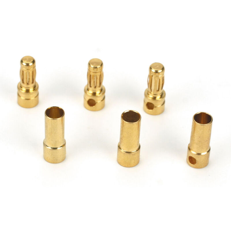 Connector: Gold Bullet Set, 3.5mm (3)