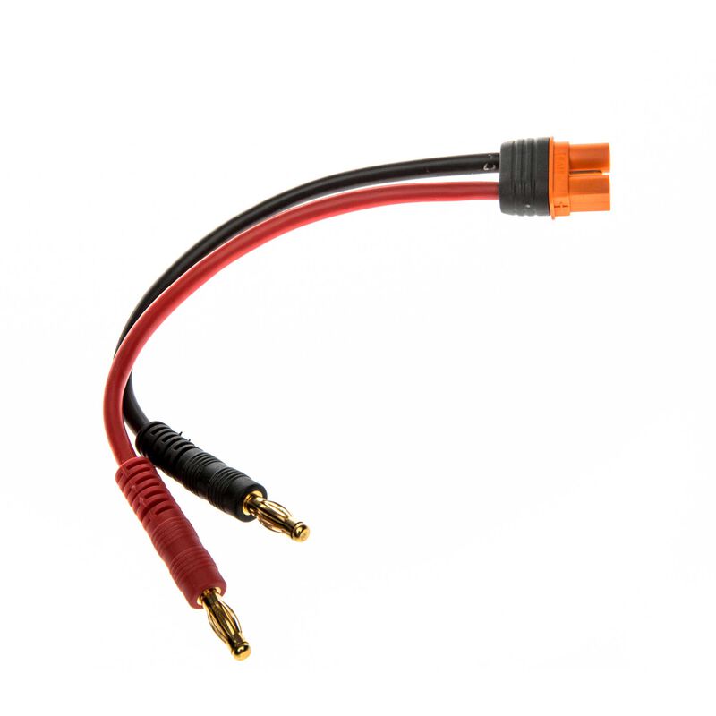Adapter: IC3 Battery / 4mm Male Bullets with 6" Wires, 13 AWG