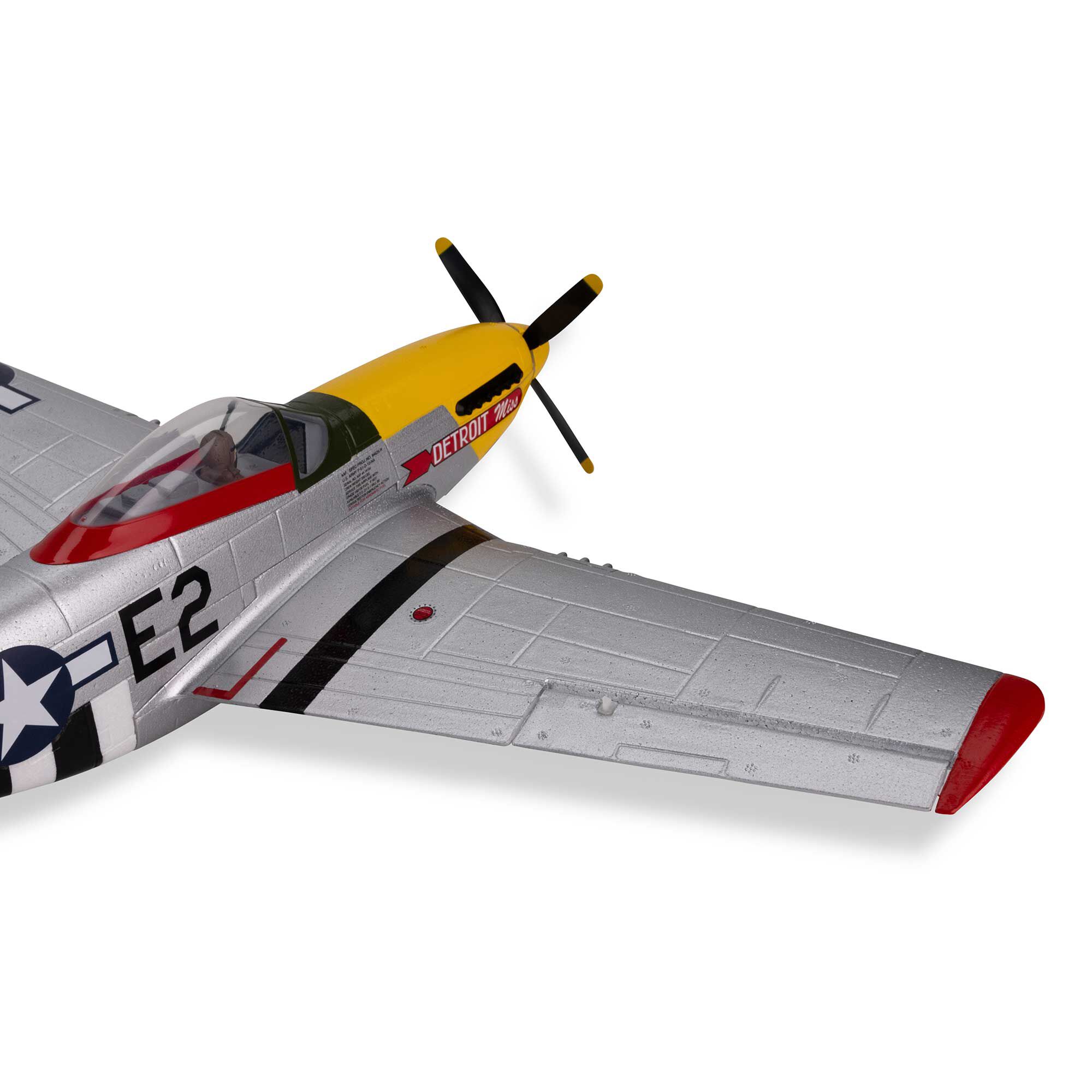 E-flite UMX P-51D Mustang “Detroit Miss” BNF Basic with AS3X