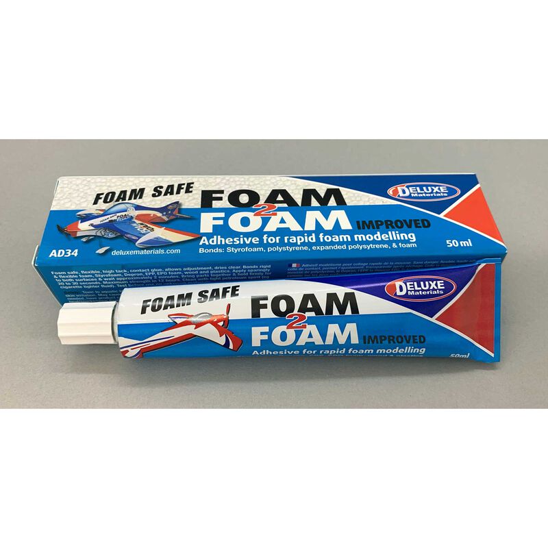 Deluxe Materials Foam 2 Foam, Foam Safe Glue (50ml): EPO, EPS