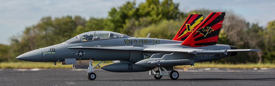 E-flite® F-18 Hornet 80mm EDF Plug-N-Play®