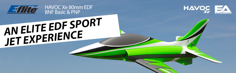 E-flite HAVOC Xe 80mm EDF Sport Jet BNF Basic with AS3X and