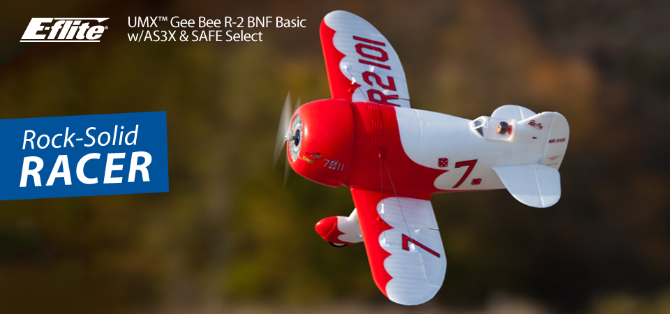 E flite UMX Gee Bee R 2 BNF Basic with AS3X and SAFE Select e Flite