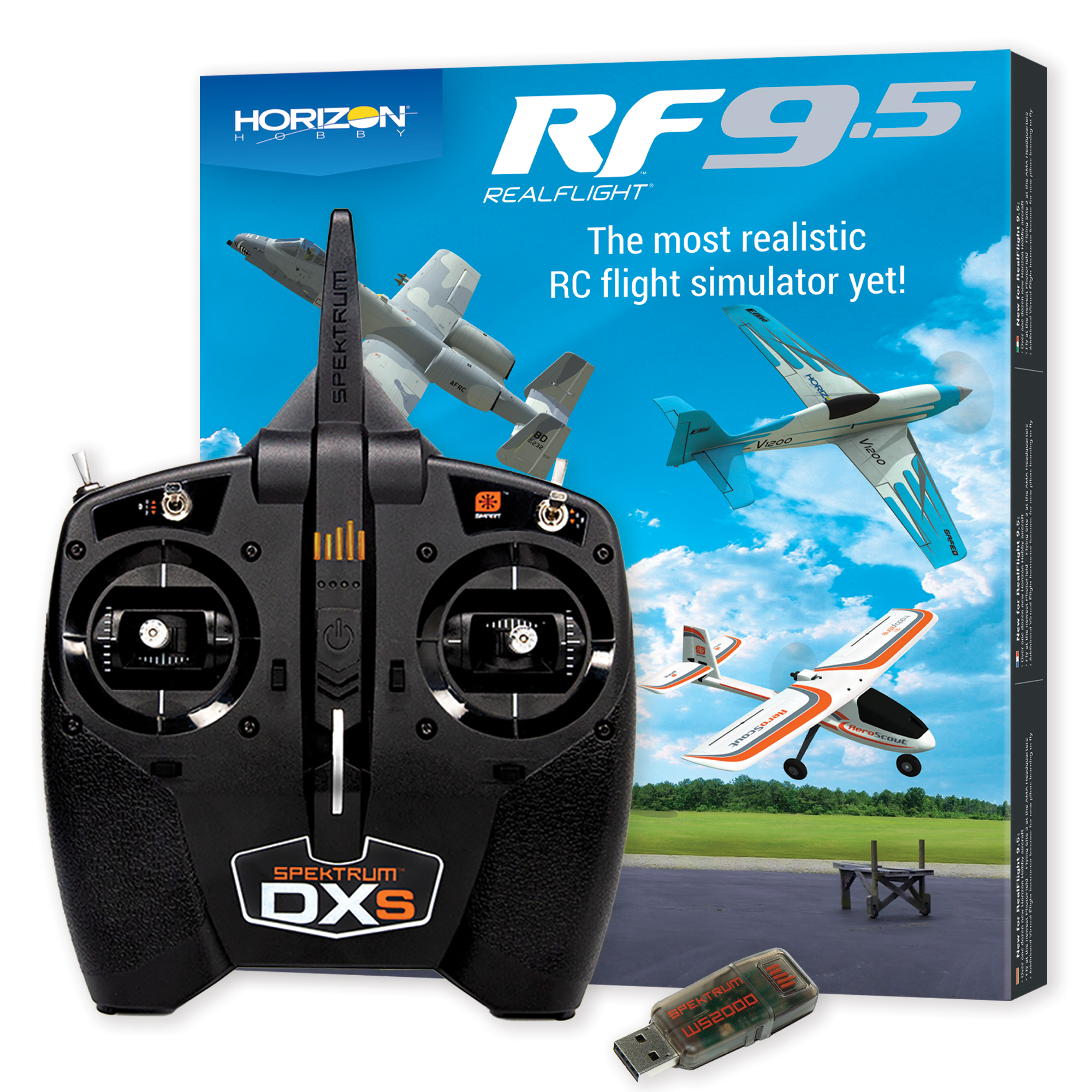 RealFlight RealFlight 9.5 Flight Simulator Combo with Spektrum DXS