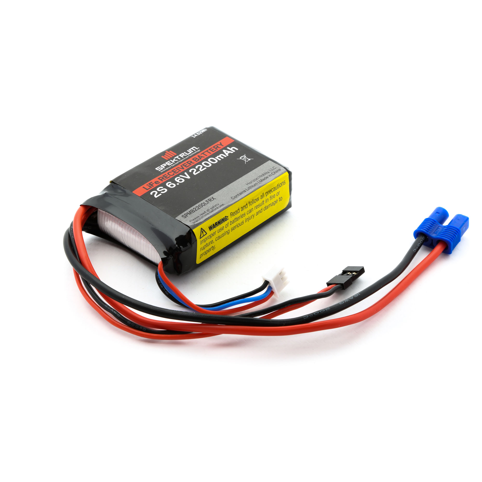 Spektrum 6.6V 2200mAh 2S LiFe Receiver Battery: Universal